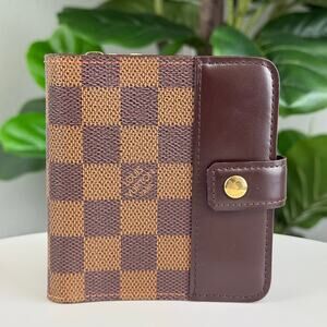 💎✨ Authentic Louis Vuitton Damier Ebene Compact Wallet